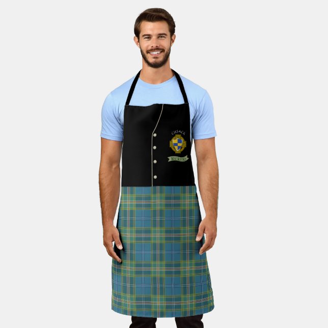 Cusack Irish Shield & Tartan Personalized Kilt  Apron (Worn)