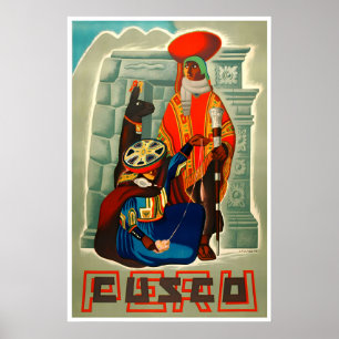 Cusco Art Peru Travel Poster Print