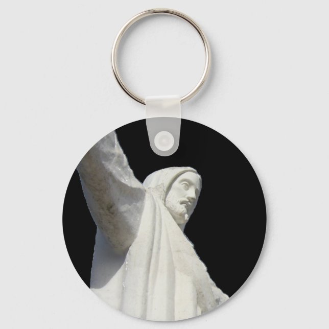 cusco jesus black keychain (Front)
