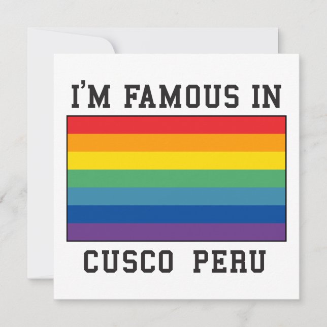 Cusco, Peru Flag Invitation (Front)