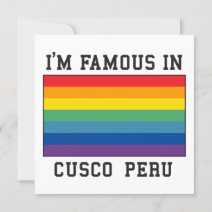 Cusco, Peru Flag Invitation