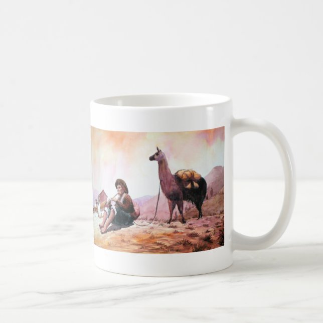 Cusco Peru Llama Picture Coffee Mug (Right)