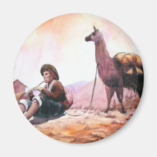 Cusco Peru Llama Picture Magnet