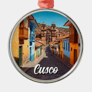 Cusco Peru Travel Metal Ornament