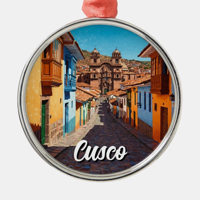 Cusco Peru Travel Metal Ornament (Front)
