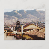 Cusco Skyline sur carte postale