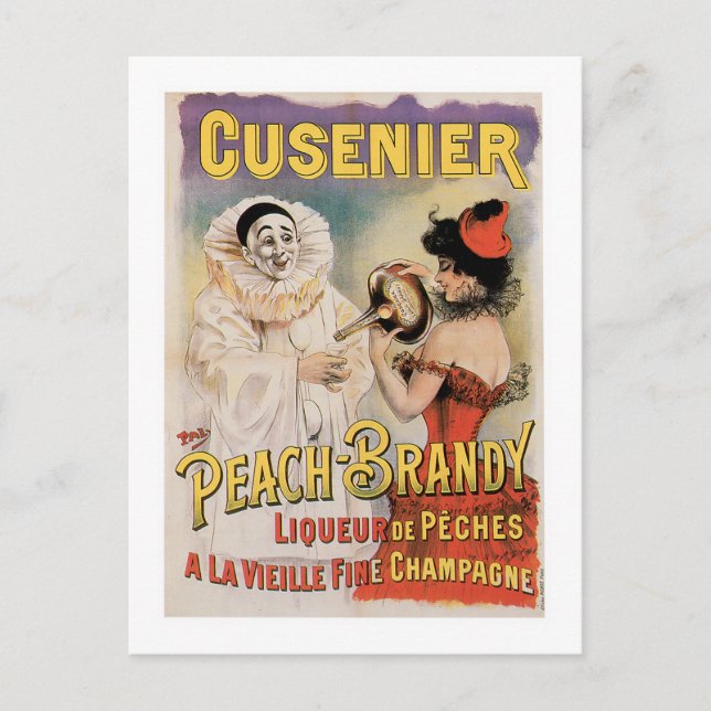 Cusenier Vintage Wine Ad Art Postcard (Front)