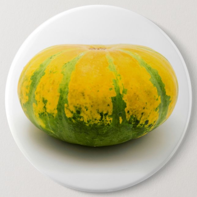 Cushaw squash 6 inch round button (Front)