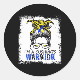 Cushing Syndrome Warrior  Classic Round Sticker