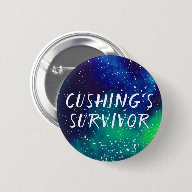 Cushing's Survivor Customizable Galaxy Identity 2 Inch Round Button (Front & Back)
