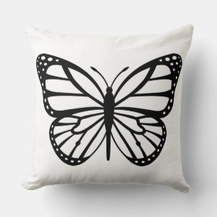 Cushion - Black & White Butterfly