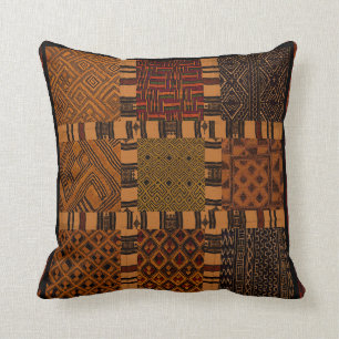 Cushion Coussin de collage tribal africain