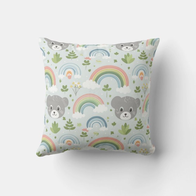 cushion for kids with rainbow and koala (Back)