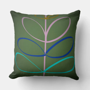 Cushion Jimette orange and turquoise black Design