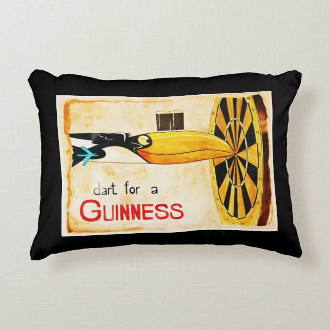 cushion posts Irish beer GUINNESS painted (Front)
