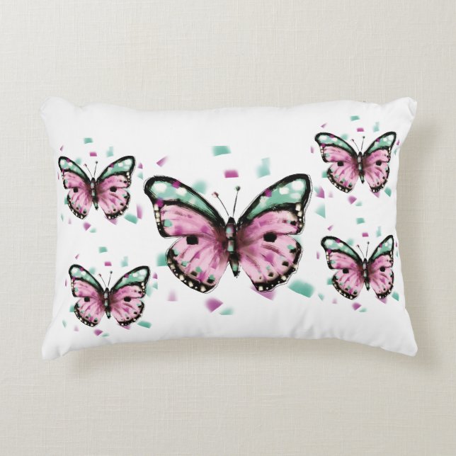 Cushion printed with butterfly (Front)