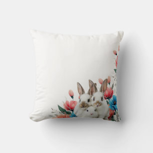 cushion rabbit and flowers
