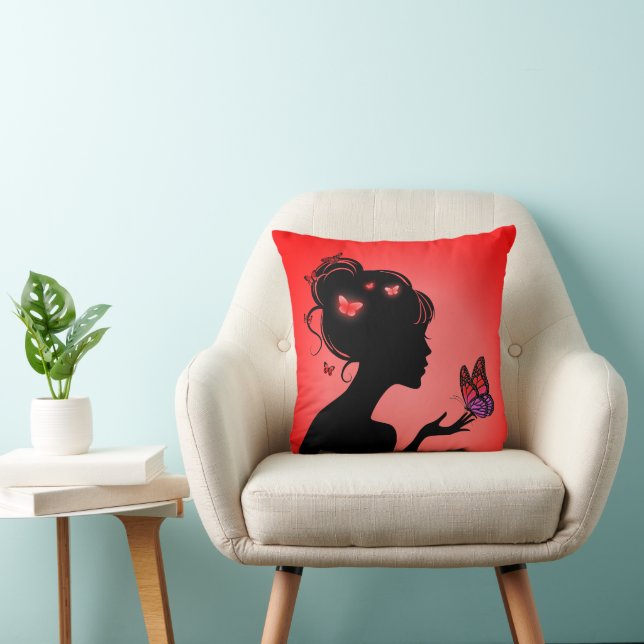 Cushion The woman butterflies (Chair)