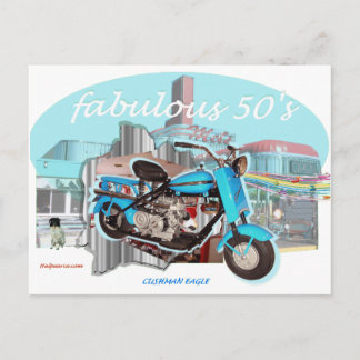 Cushman_Eagle_Blue Postcard