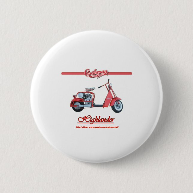 Cushman Highlander Scooter 2 Inch Round Button (Front)