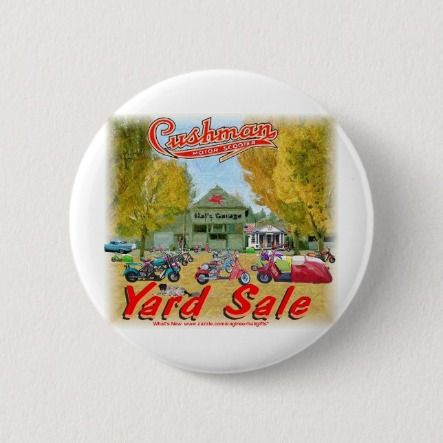 Cushman Yard Sale 2 Inch Round Button (Front)