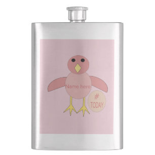 Cusom Pink Birthday Girl Chick Flasks