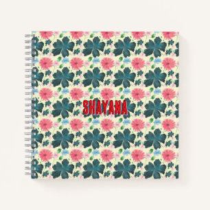 Cusom Watercolor floral pattern gift Notebook