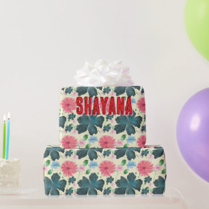 Cusom Watercolor floral pattern gift Wrapping Paper