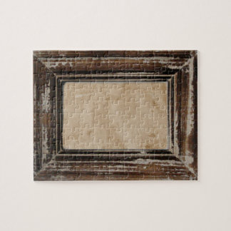 Cusomizable Rustic Frame Jigsaw Puzzle