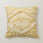 custard cream retro biscuit cookie cushion pillow<br><div class="desc">custard cream creme biscuit cookie cushion pillow in a creamy yellow biscuit colour. Good enough to eat, this pillow cushion will add a fun touch of retro nostalgia to your soft furnishings and home decor. Try our other biscuit range cushions and pillows too to mix and match.</div>