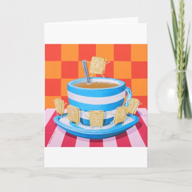 Custard Cream Tea Card (Front)