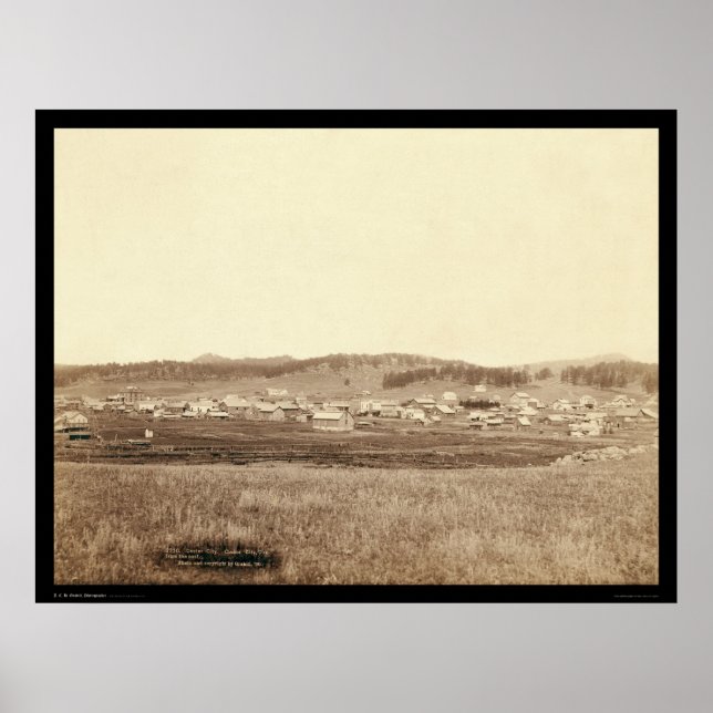 Custer City SD 1891 Poster (Front)