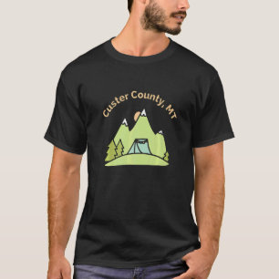 Custer County Mt Mountains Hiking Climbing Camping T-Shirt