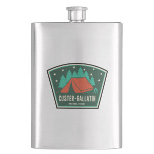 Custer-Gallatin National Forest Camping Hip Flask