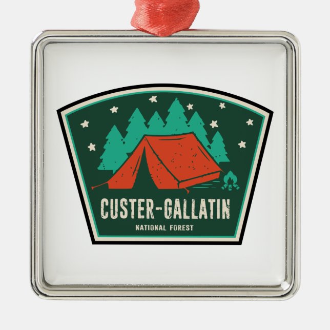 Custer-Gallatin National Forest Camping Metal Ornament (Front)