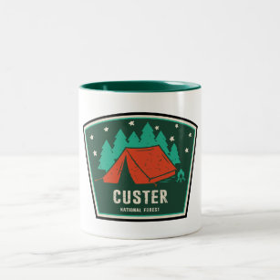 Custer National Forest Camping Two-Tone Coffee Mug
