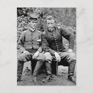 Custer & Prisoner, 1862 Postcard