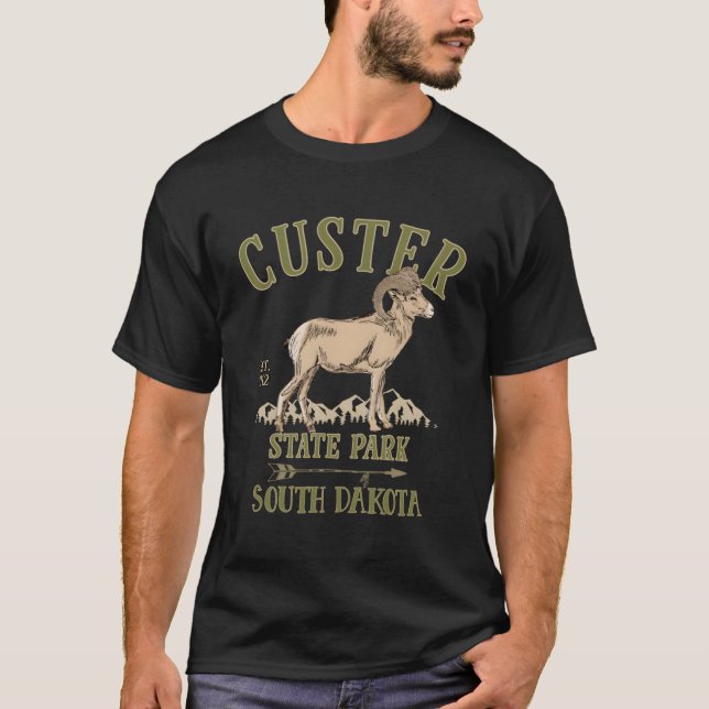 Custer State Park Bighorn Sheep South Dakota Souve T-Shirt (Front)
