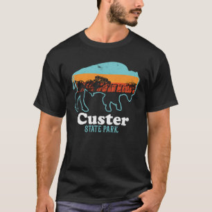 Custer State Park Retro South Dakota Bison T-Shirt