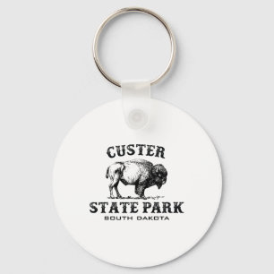 Custer State Park South Dakota American Bison Souv Keychain