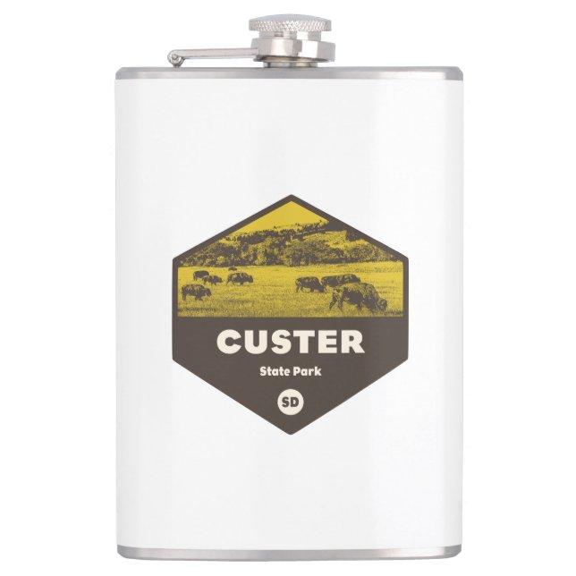 Custer State Park South Dakota Hip Flask (Front)