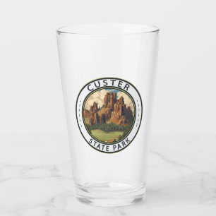 Custer State Park South Dakota Travel Art Vintage Glass