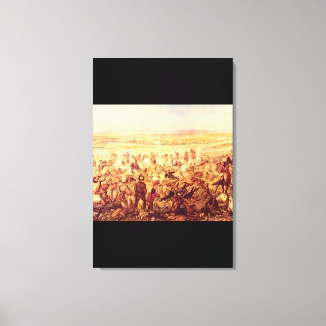 Custer's Last Fight', Unknown_Art of America Canvas Print (Front)