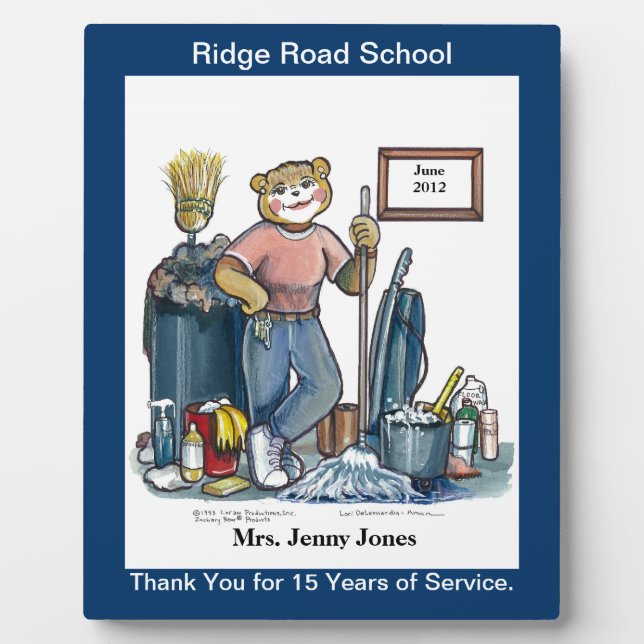 Custodian Award or Recognition Plaque (Front)