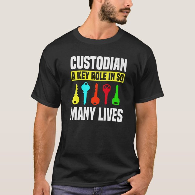 Custodian Keys Janitor Guard Caretaker Porter Hose T-Shirt (Front)
