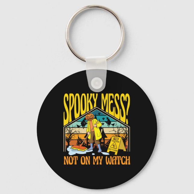 Custodian Squad Back To School Janitor Custodian H Keychain (Front)
