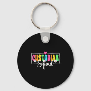 Custodian Squad Back To School Teachers Students  Keychain