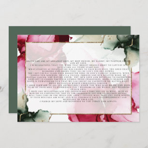 Custom3 Christine Vows  Sage  Pink Abstract 
