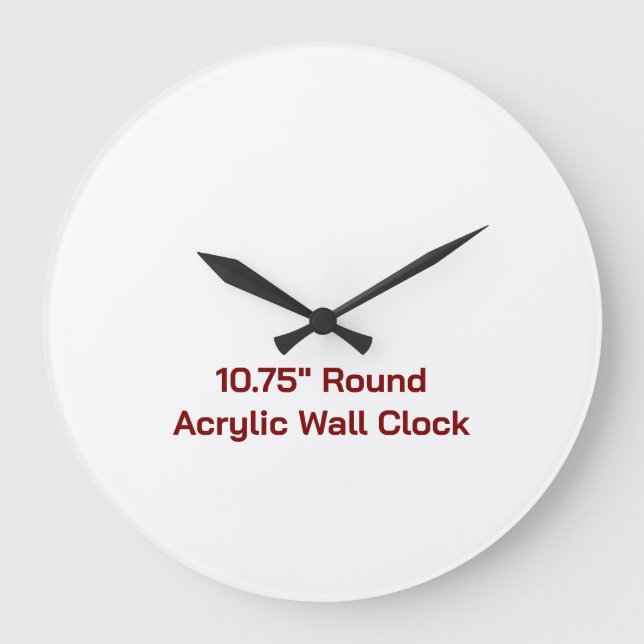 Custom 10.75" Round Acrylic Wall Clock (Front)
