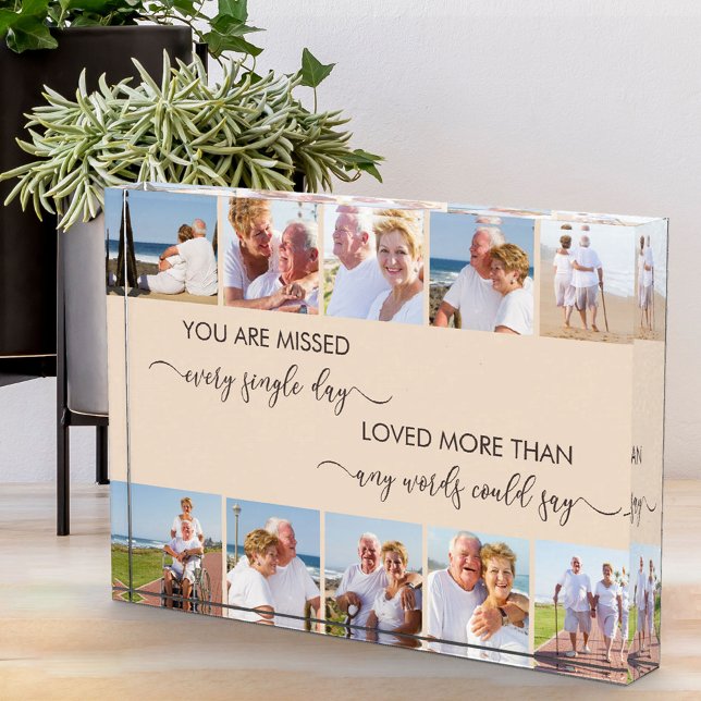 Custom 10 Photo Collage Remembrance Poem Almond (Creator Uploaded)